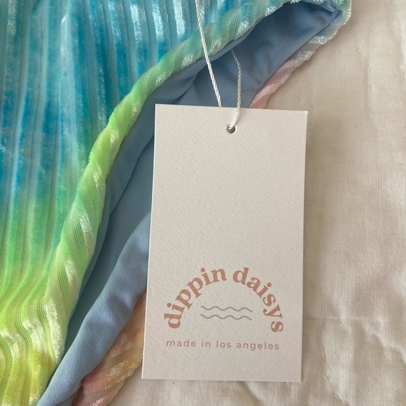 Dippin Daisys NWT never worn. tie-die velour two-piece bathing suit sz S. - Picture 7 of 13